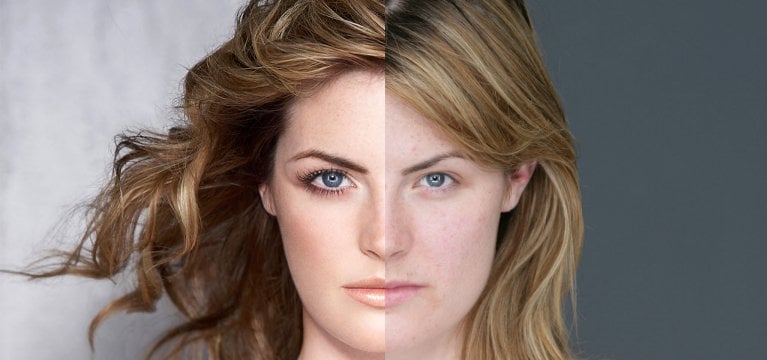 Dove’s Cause storytelling campaign showing  a woman’s face evolution for a billboard