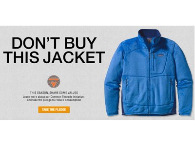 Patagonia asks its consumers not to buy this jacket if they don’t need it as an example of cause storytelling