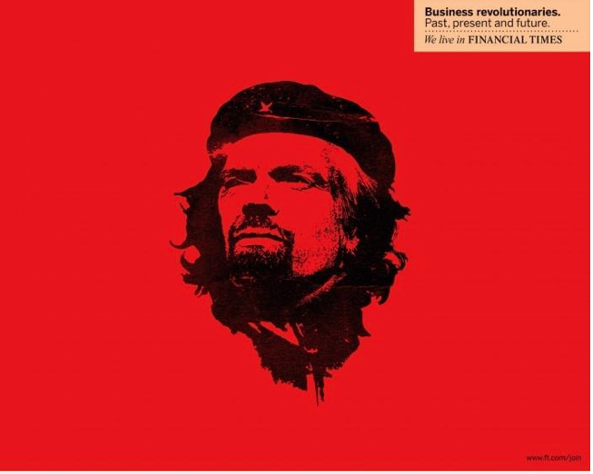 Mash up of Richard Branson and Che Guevara-AIM BIG Creative advertising model